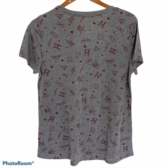 Harry Potter T- Shirt All-Over Print Lighting Owl Short Sleeve, Size XXL - Picture 2 of 5